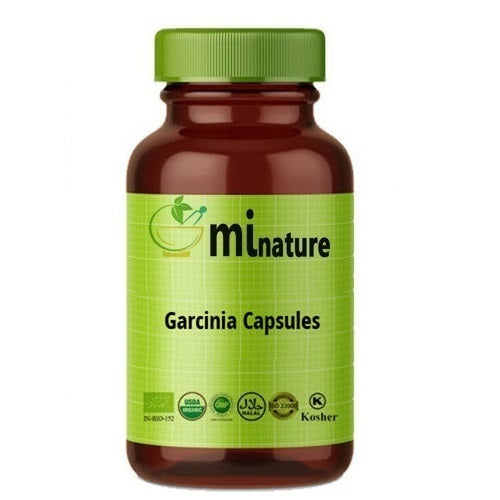 A bottle of Garcinia capsules.